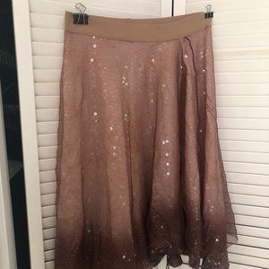 Sequined Rose and Pink Skirt